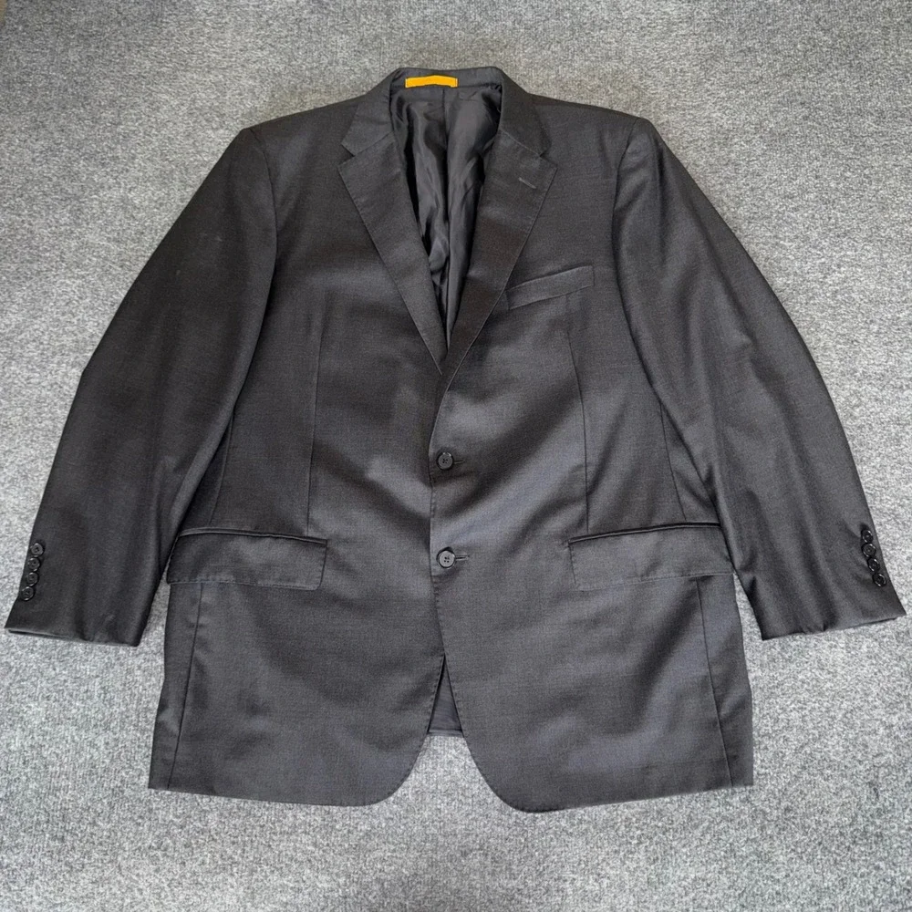 Hickey Freeman Loro Piana Tasmanian‎ Super 150's Blazer Mens 46R Gray Wool Coat